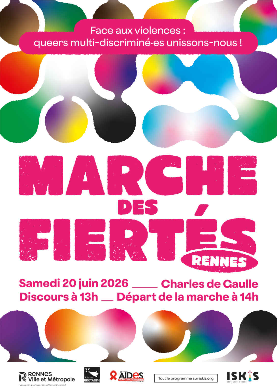 logo Marche des fiertés Rennes 20 juin 14H ! Rejoignons le cortège syndical !